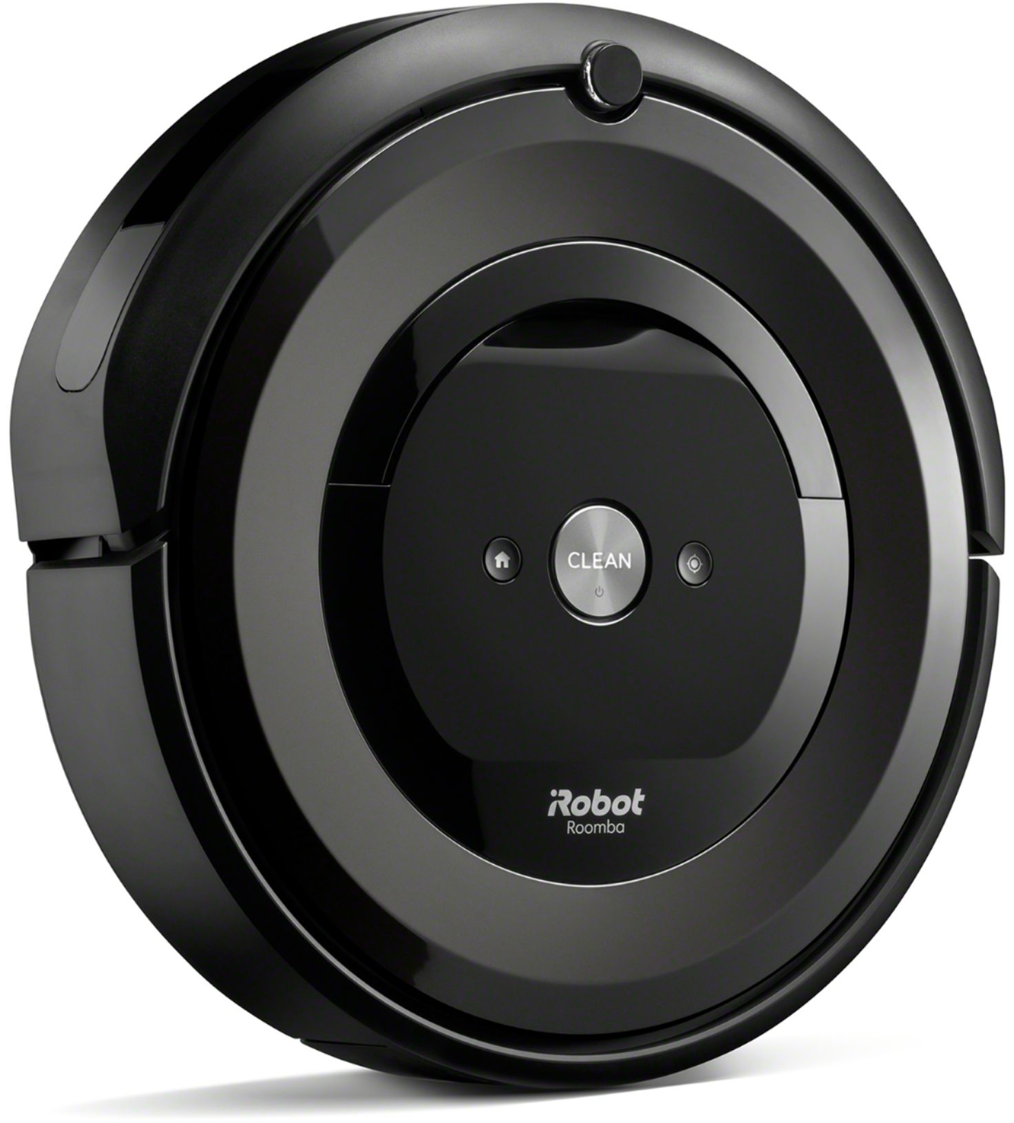 Angle View: iRobot - Roomba e5 Wi-Fi Connected Robot Vacuum - Charcoal