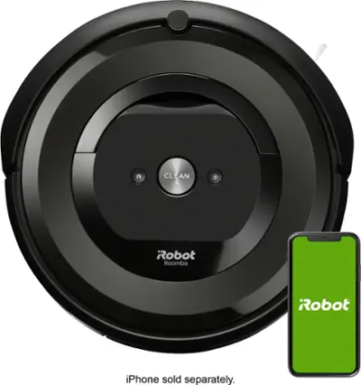 Front. iRobot - Roomba e5 Wi-Fi Connected Robot Vacuum - Charcoal.