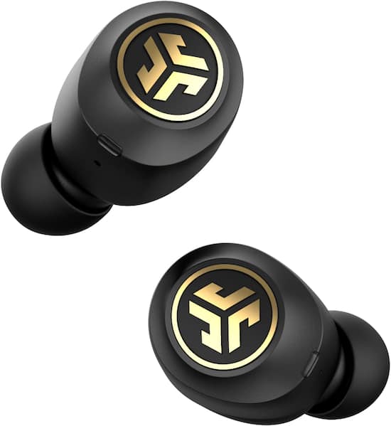 Front. JLab - JBuds Air Icon True Wireless In-Ear Headphones - Black.