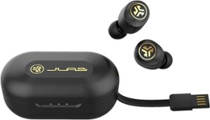 JLab - JBuds Air Icon True Wireless Earbuds - Black - Front_Zoom