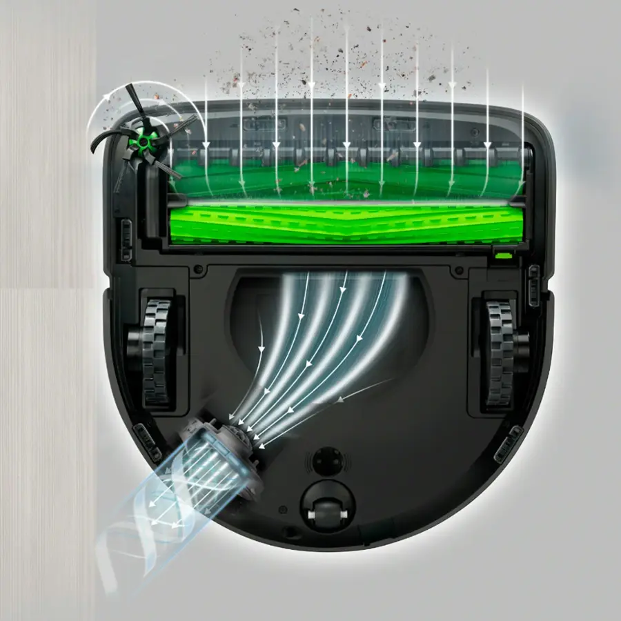 Alt View 12. iRobot - Roomba s9+ (9550) Wi-Fi Connected Self-Emptying Robot Vacuum - Java Black.