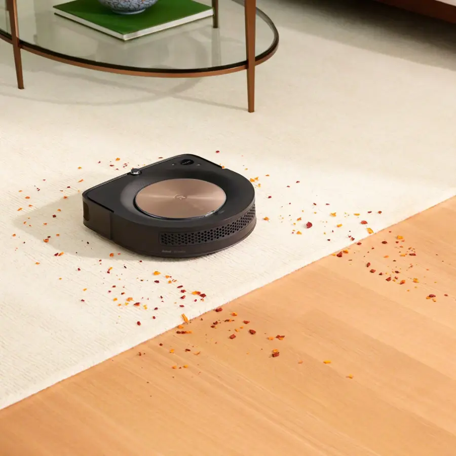 Alt View 21. iRobot - Roomba s9+ (9550) Wi-Fi Connected Self-Emptying Robot Vacuum - Java Black.