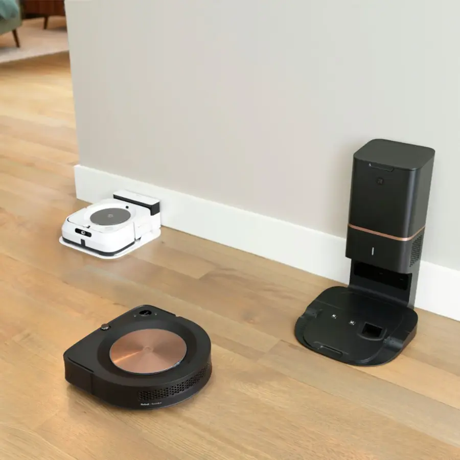 Alt View 22. iRobot - Roomba s9+ (9550) Wi-Fi Connected Self-Emptying Robot Vacuum - Java Black.