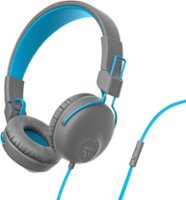 JLab - Studio Wired On-Ear Headphones - Gray/Blue - Angle_Zoom