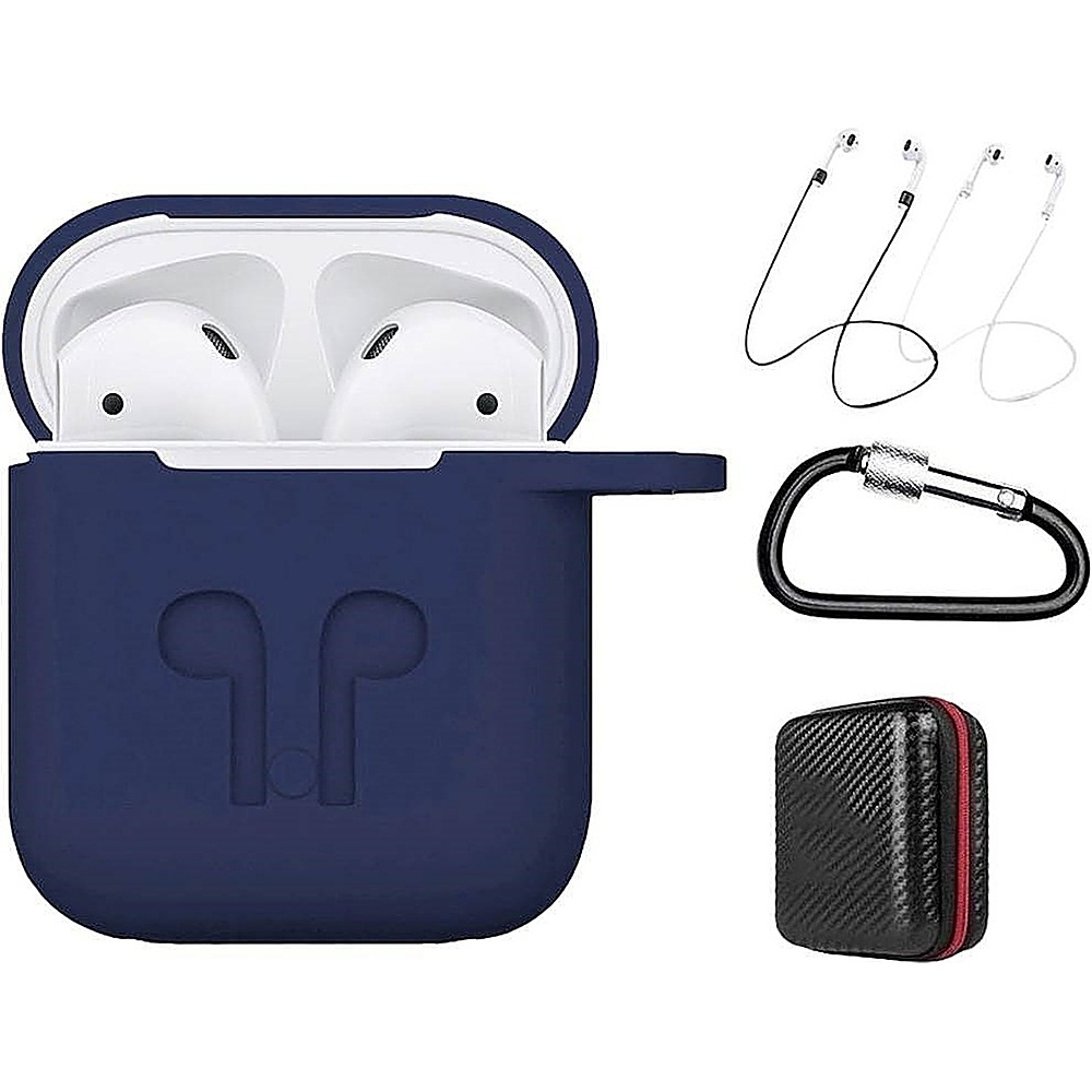SaharaCase - Case for Apple AirPods (1st Generation and 2nd Generation) - Navy Blue