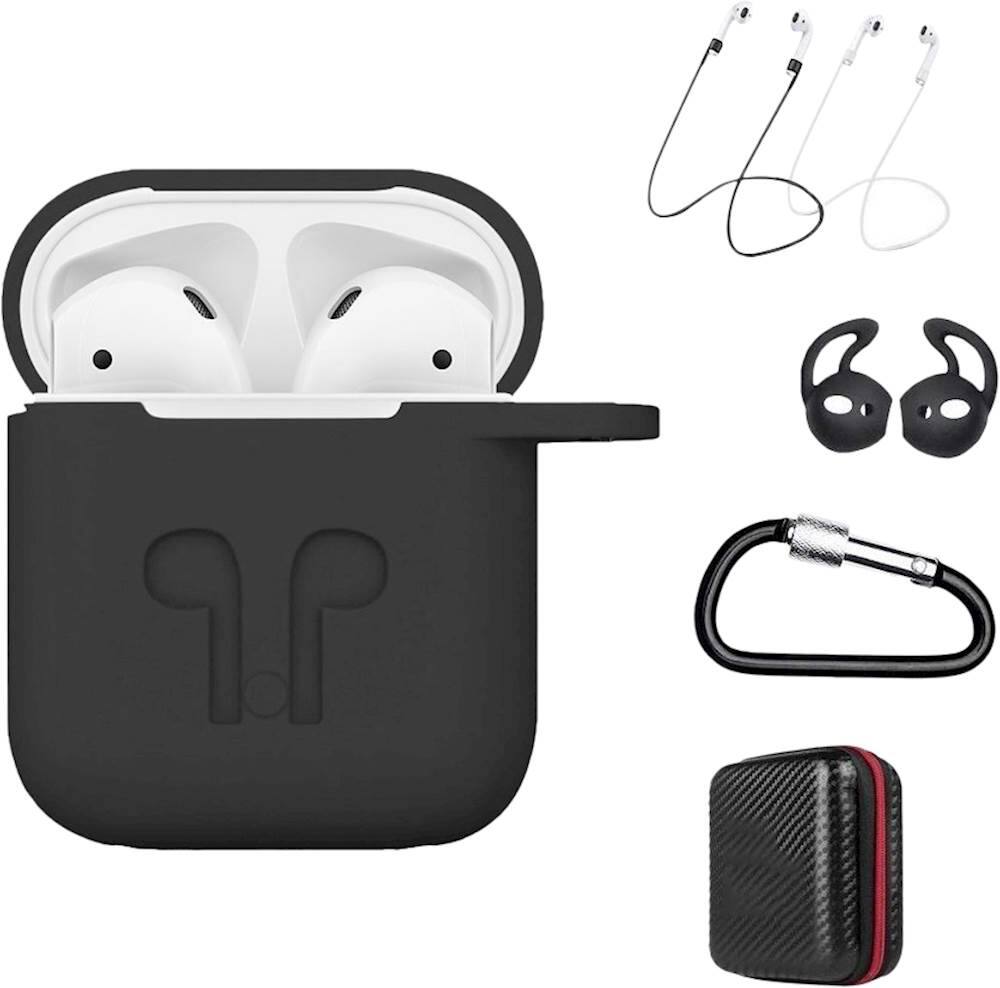 Alt View 12. SaharaCase - Case for Apple AirPods (1st Generation and 2nd Generation) - Black.