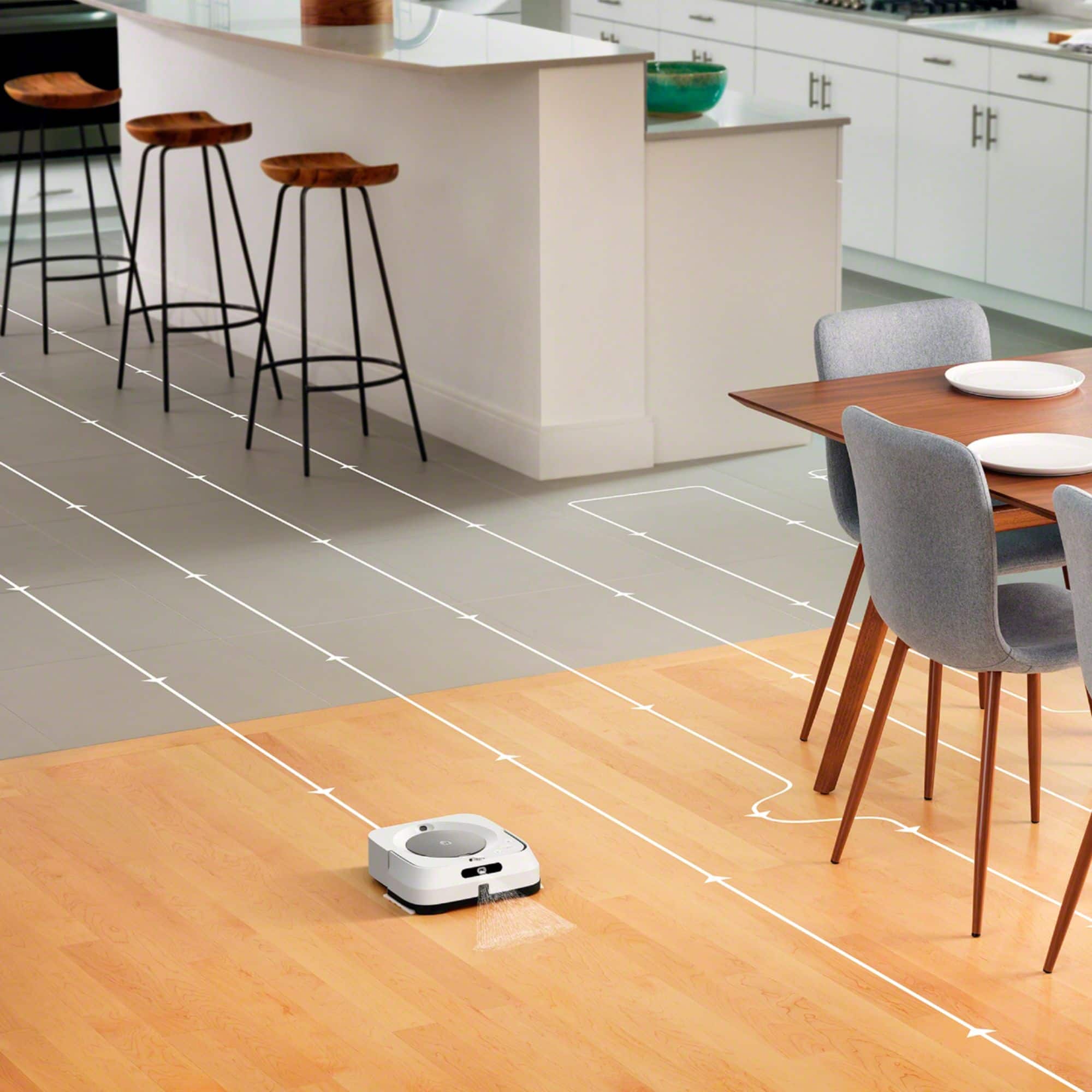 Alt View 13. iRobot - Braava jet m6 Wi-Fi Connected Robot Mop - White.