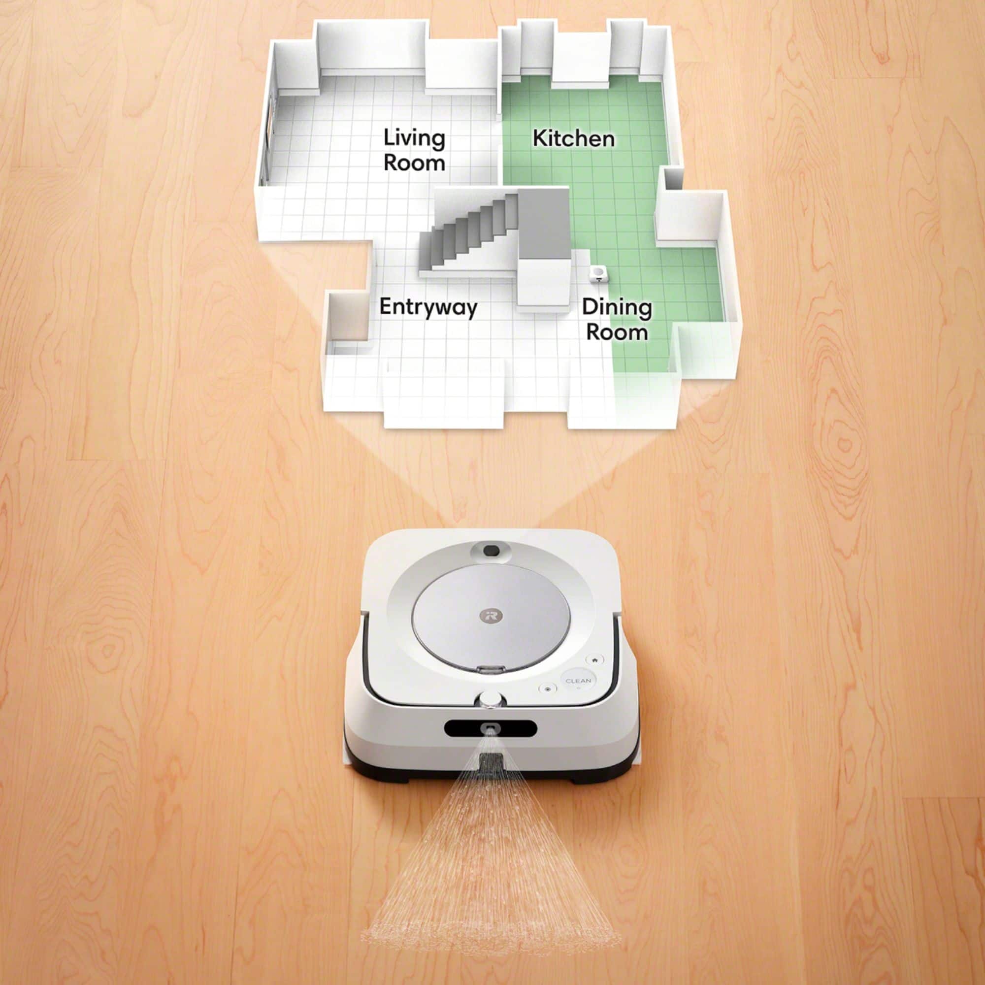 Alt View 14. iRobot - Braava jet m6 Wi-Fi Connected Robot Mop - White.