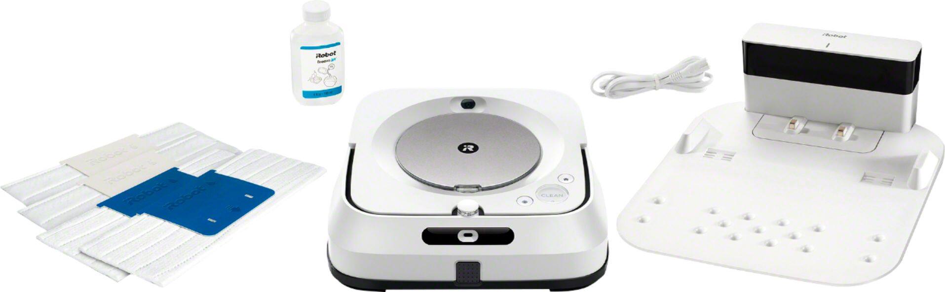 Alt View 21. iRobot - Braava jet m6 Wi-Fi Connected Robot Mop - White.