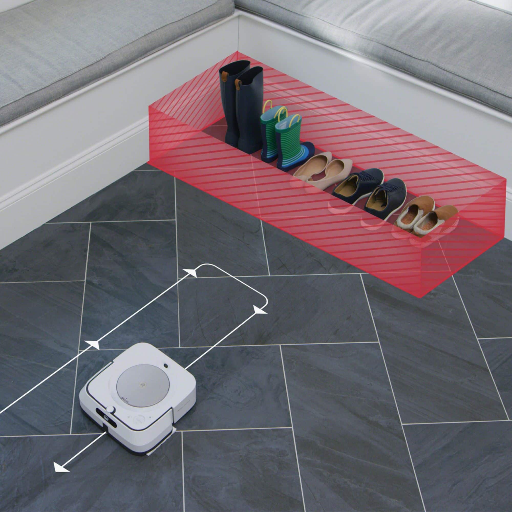 Alt View 27. iRobot - Braava jet m6 Wi-Fi Connected Robot Mop - White.