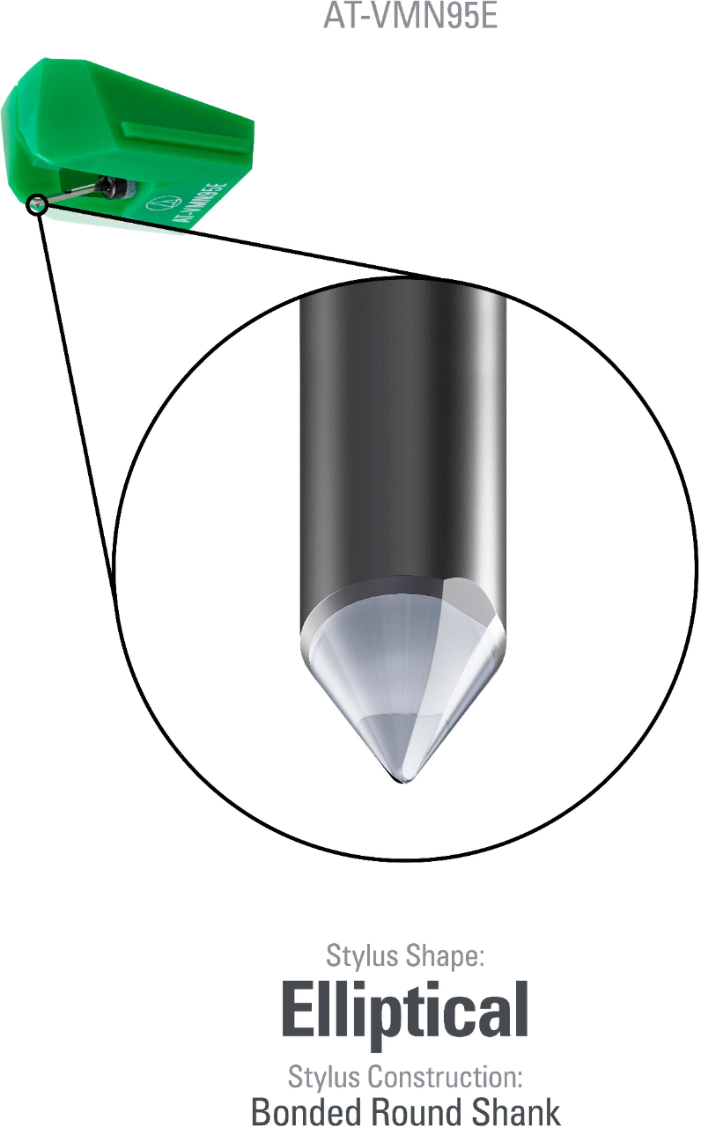 Alt View 11. Audio-Technica - Replacement Stylus for AT-VM95 Phonograph Cartridges - Green.