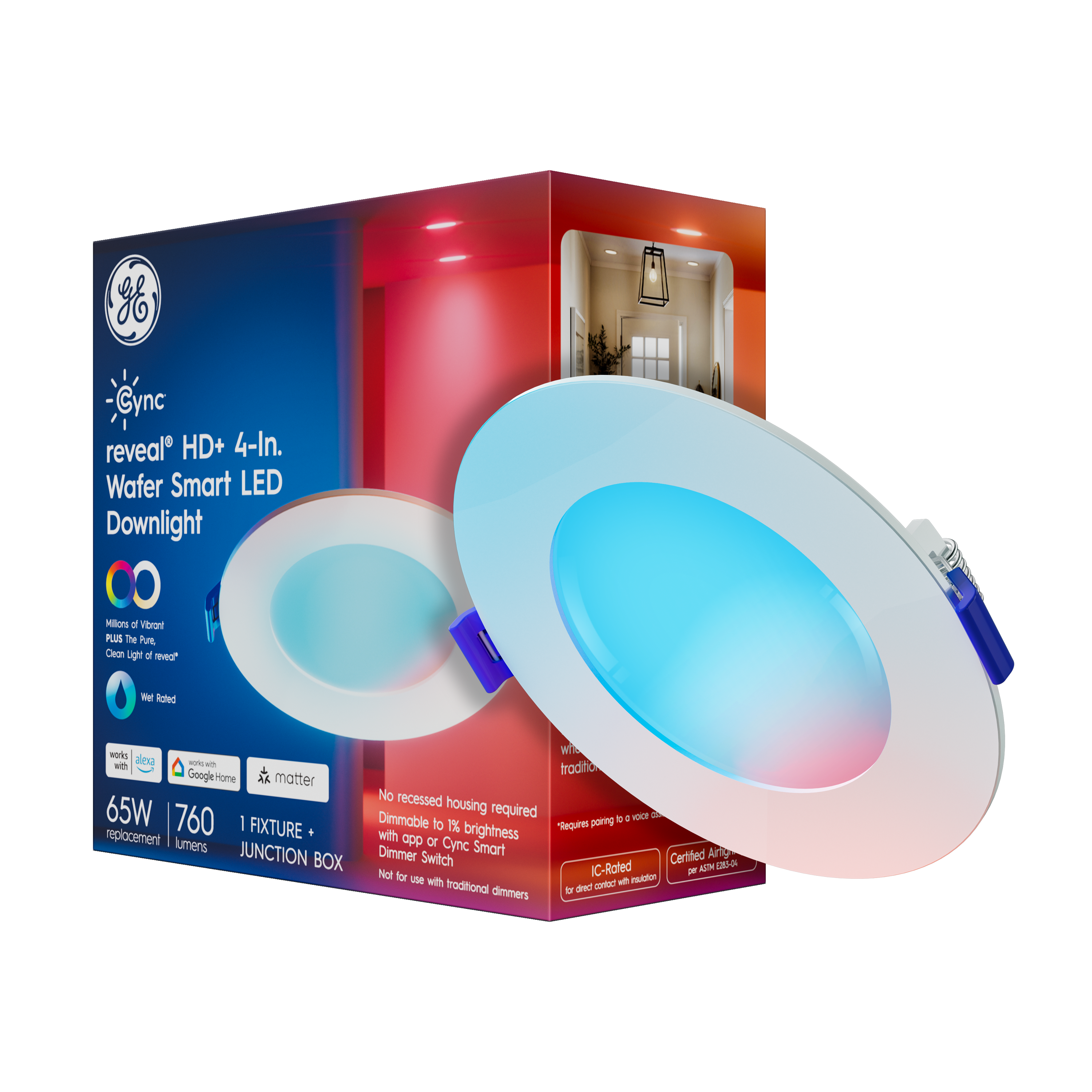 Cync - Reveal Wafer Light 4in - Full Color