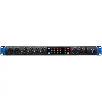 Front. PreSonus - USB Audio Interface - Black/Blue.