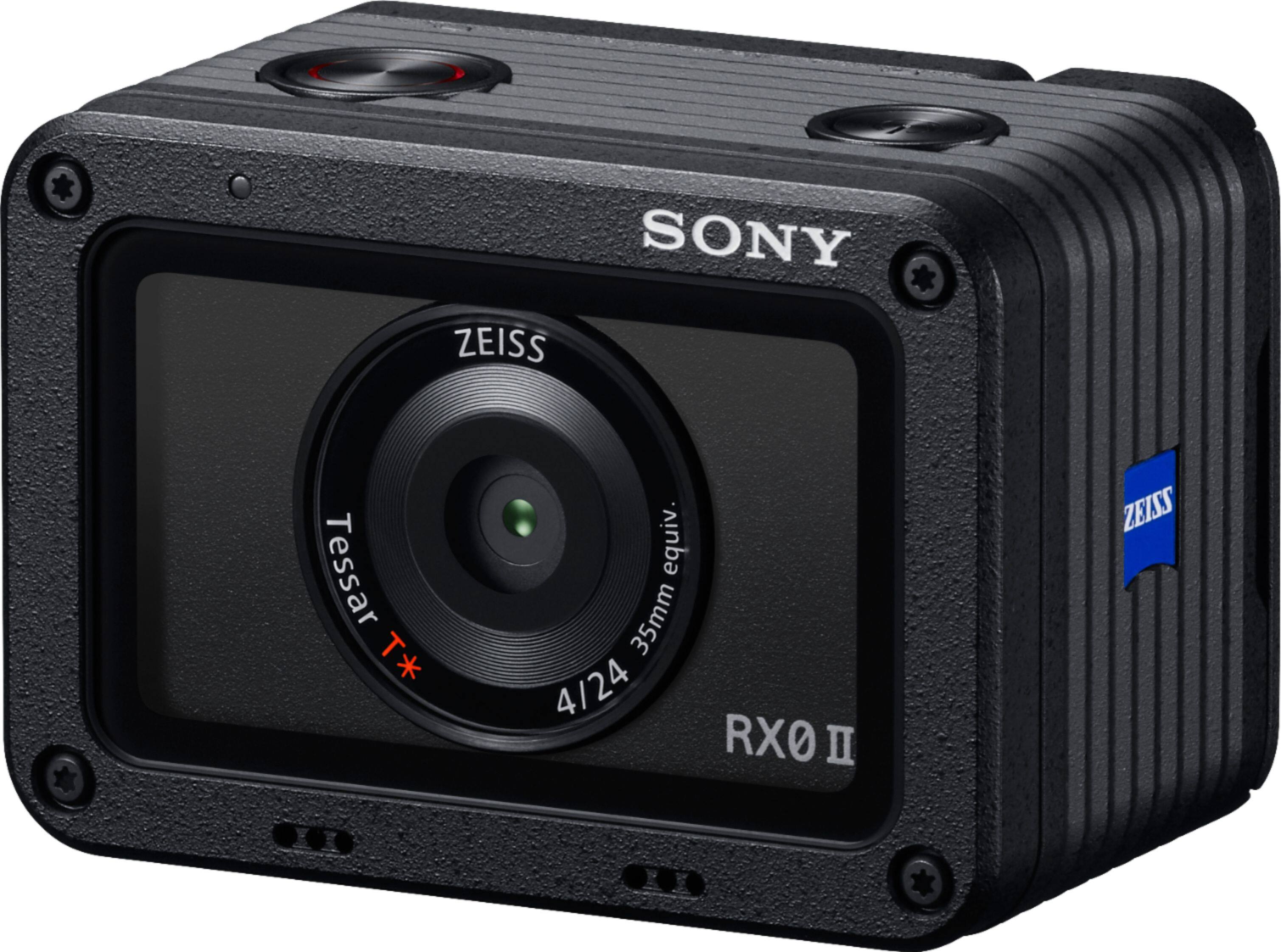 Left. Sony - RX0 II 15.3-Megapixel Digital Camera - Black.