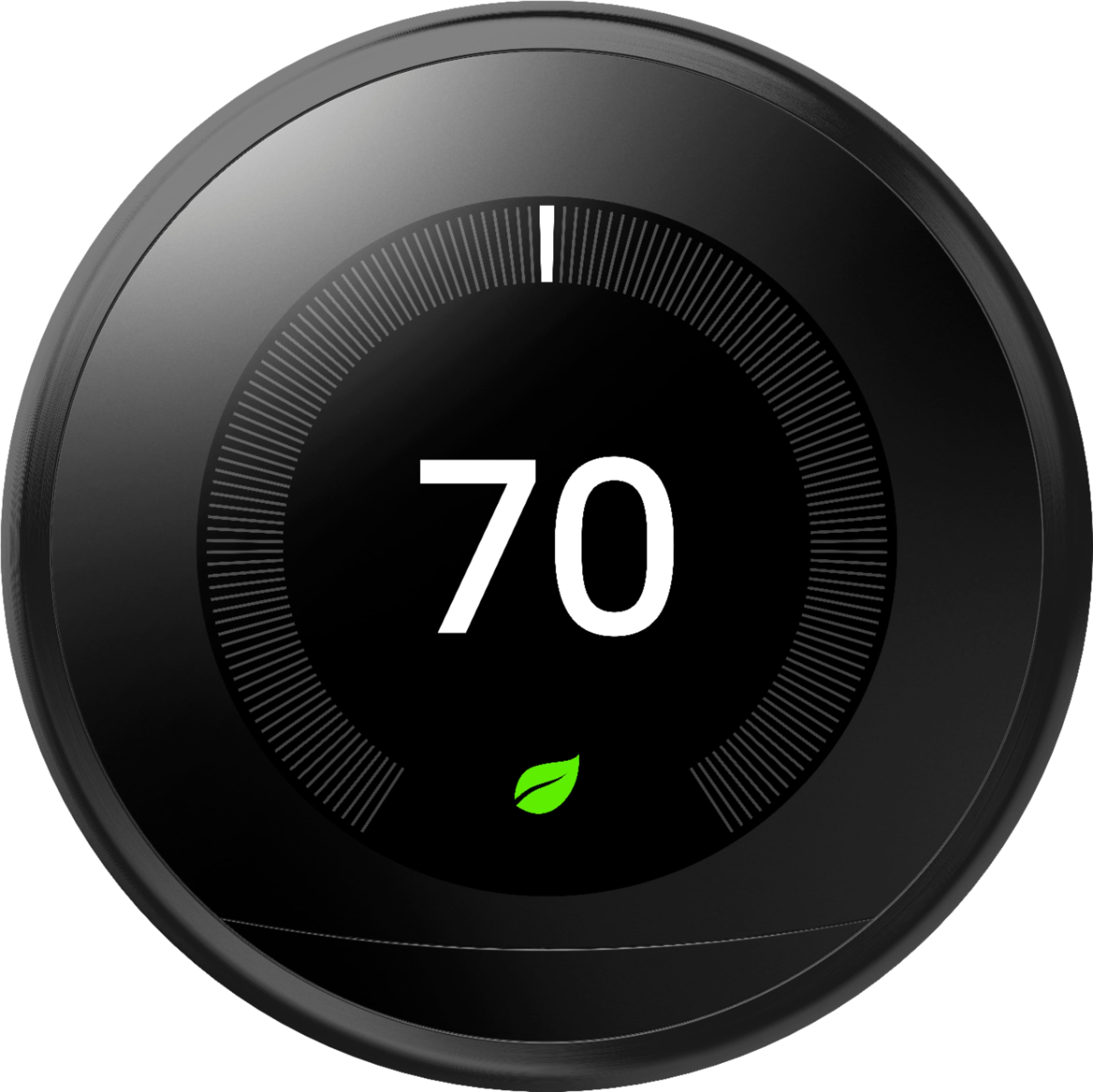 Alt View 17. Google - Nest Learning Smart Wifi Thermostat - Black.