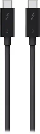 Front. Belkin - 2.6' Thunderbolt Cable - Black.