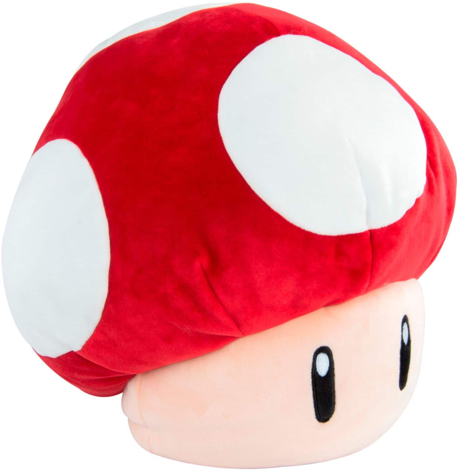 Alt View 12. TOMY - Club Mocchi Mocchi - 15-inch Mario Kart Red Mushroom Mega Plush - Red/White/Black.