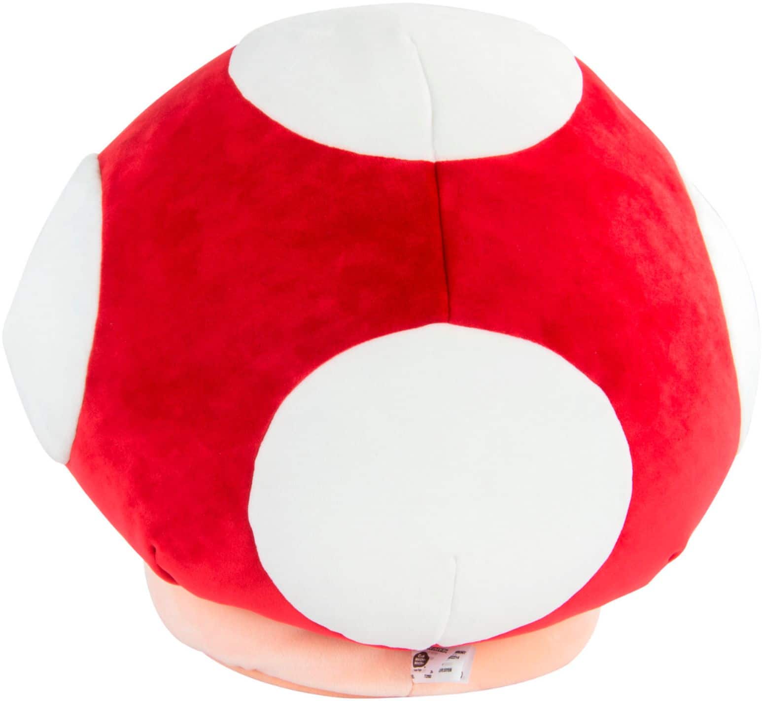 Alt View 13. TOMY - Club Mocchi Mocchi - 15-inch Mario Kart Red Mushroom Mega Plush - Red/White/Black.