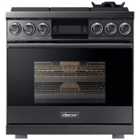Dacor - Contemporary 5.4 Cu. Ft. Self-Cleaning Freestanding Gas Convection Range with 6 burners, Liquid Propane Convertible - Stainless Steel - Front_Zoom
