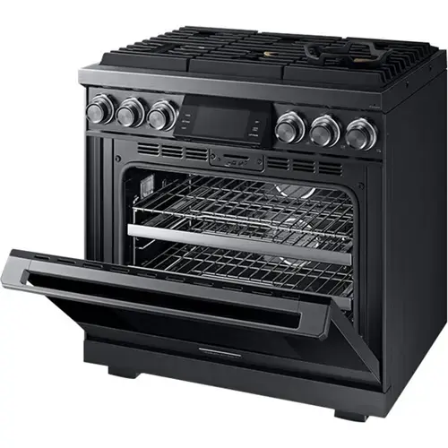 Alt View 16. Dacor - Contemporary 5.4 Cu. Ft. Self-Cleaning Freestanding Gas Convection Range with 6 burners, Liquid Propane Convertible - stainless steel.