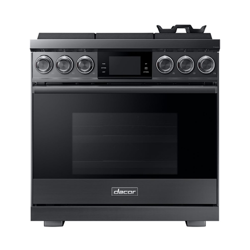 Dacor - Contemporary 5.4 Cu. Ft. Self-Cleaning Freestanding Gas Convection Range with 6 burners and SimmerSear™ - Graphite Stainless Steel