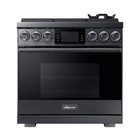 Dacor - 5.4 Cu. Ft. Slide-In Gas Convection Range - Graphite Stainless Steel - Front_Zoom