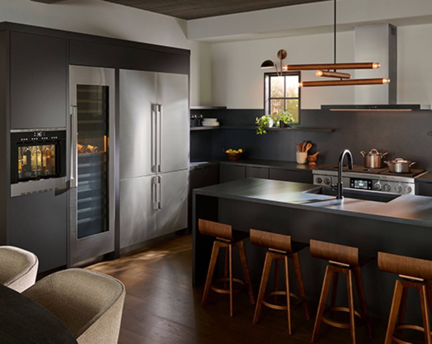 Alt View 15. Dacor - 100-Bottle Panel Ready Built-In Triple Zone Wine Cellar with Precise Cooling and Push-to-Open Door - Custom Panel Ready.