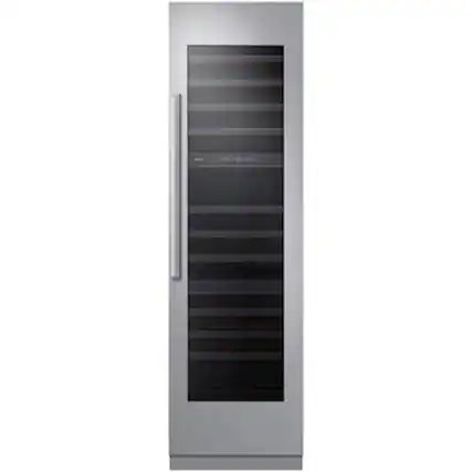 Front. Dacor - Modernist Collection 24" Front Panel Kit for Select Integrated Wine Cellars - Silver Stainless Steel.