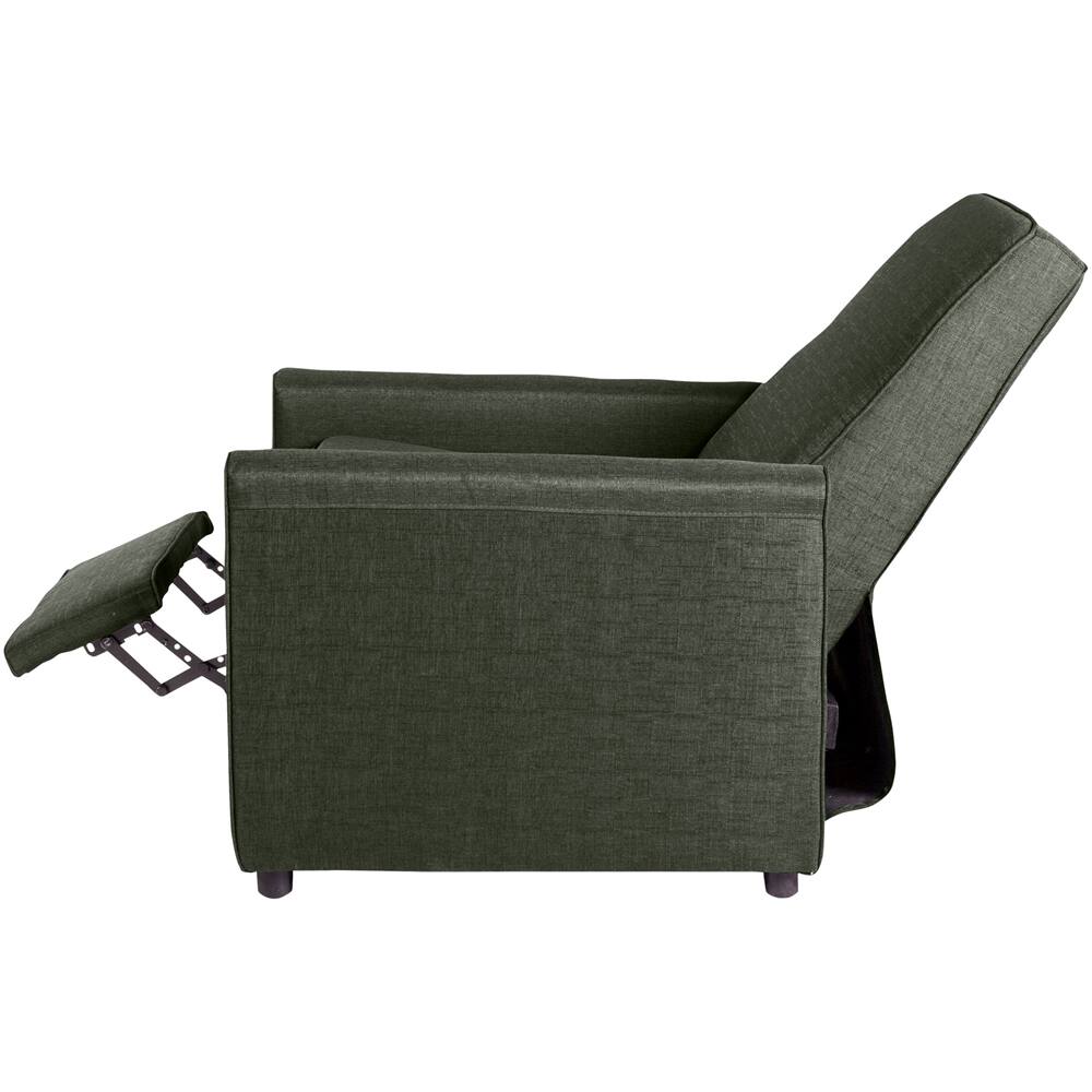 Angle View: OneSpace - Fabric Recliner - Olive Gray