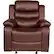 Front. Relaxzen - Oscar PU Coated Leather Recliner - Brown.