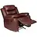 Left. Relaxzen - Oscar PU Coated Leather Recliner - Brown.