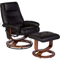 Relaxzen - PU Coated Leather Recliner - Black - Left_Zoom