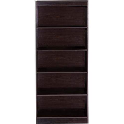 OneSpace - Particle Board & Steel 5-Shelf Bookcase - Espresso