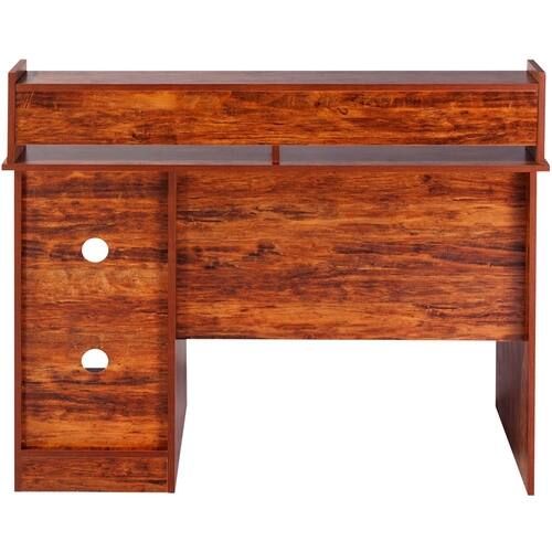 Essential Wood Computer Desk with Hutch Cherry Onespace BrickSeek