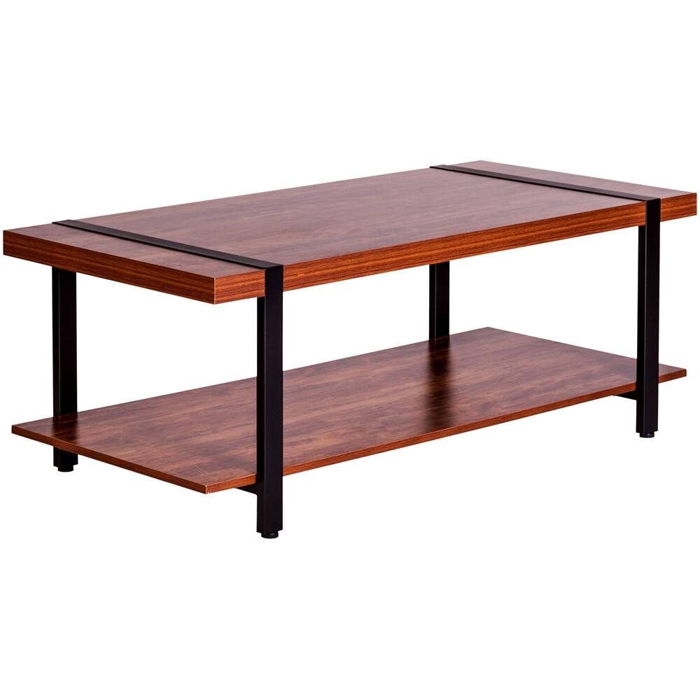 Left View: OneSpace - Bourbon Foundry Collection Rectangular Particle Board Coffee Table