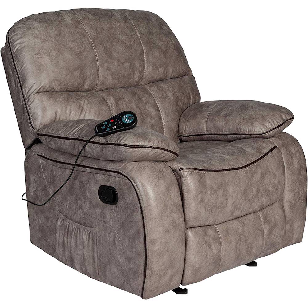 Angle View: Relaxzen - Wesson Massage Recliner - Gray