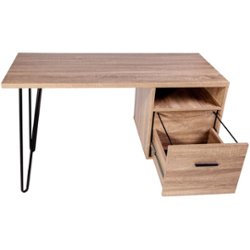 OneSpace - Graham Rectangular Wood Grain Table - Front_Zoom