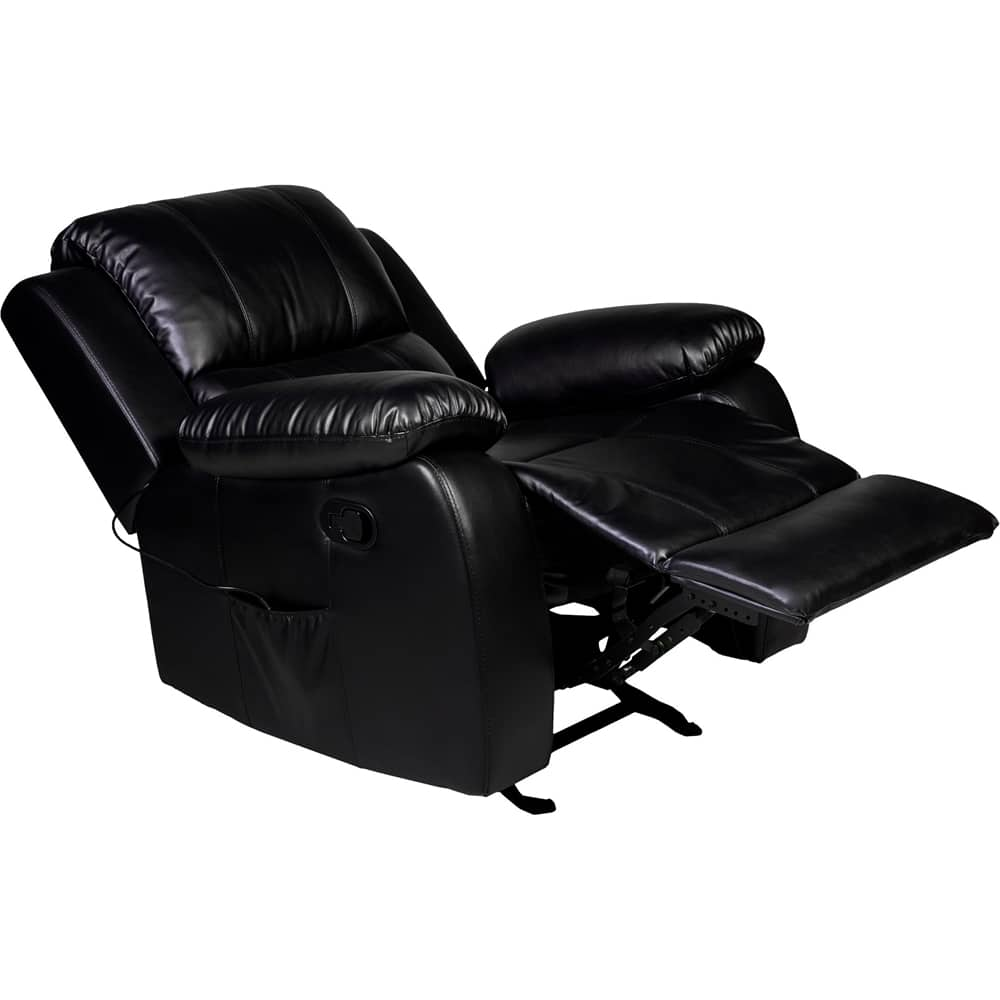 Left View: Relaxzen - Clarkson Recliner - Black