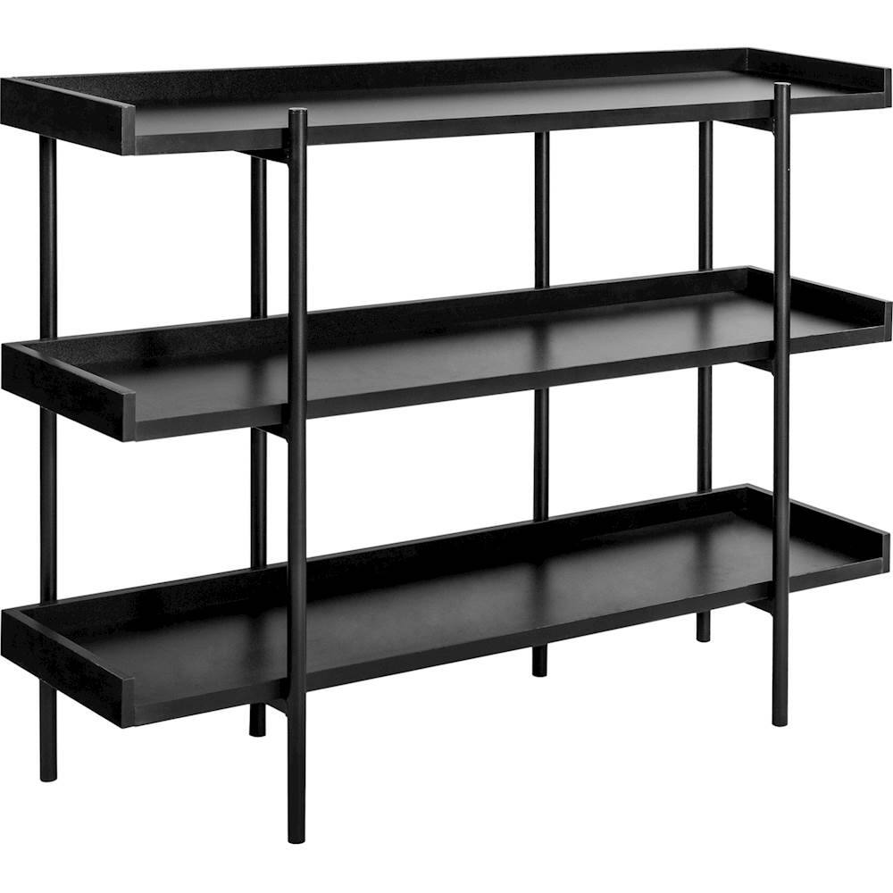 Angle View: OneSpace - Modern 3-Shelf Bookcase - Black