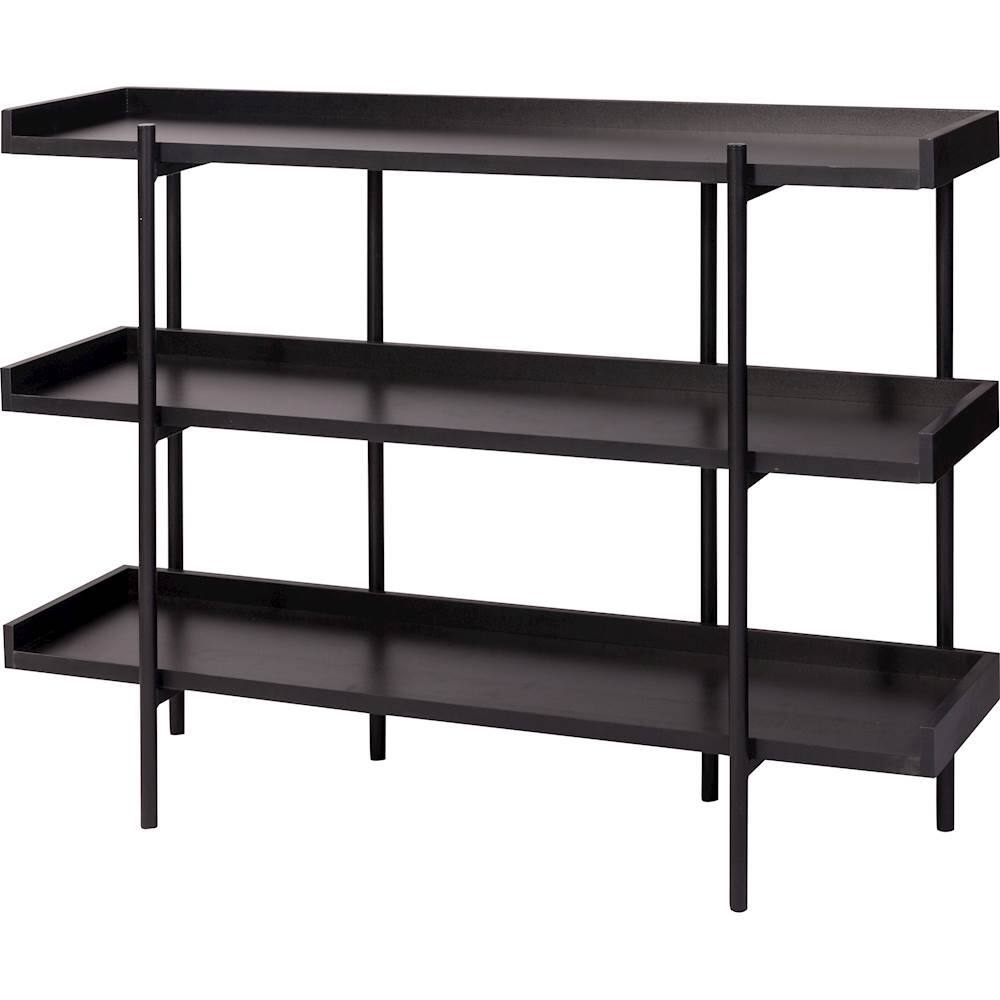 Left View: OneSpace - Modern 3-Shelf Bookcase - Black