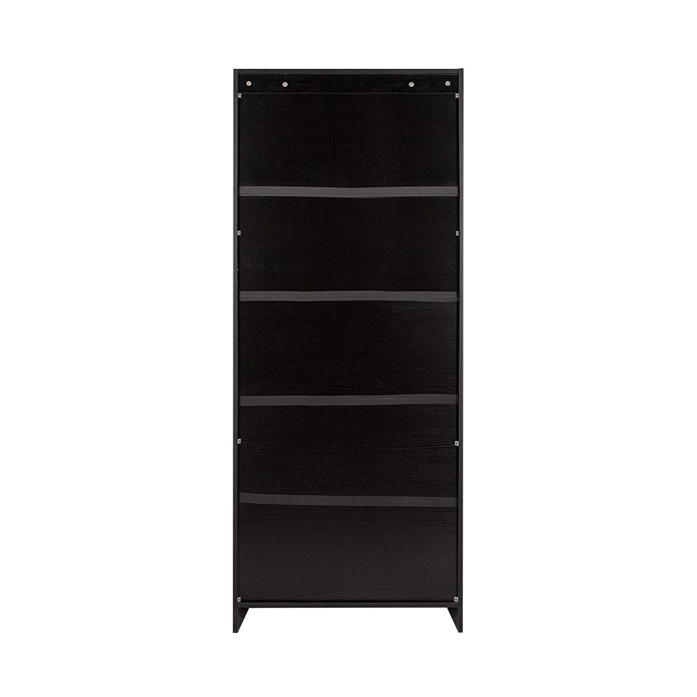 OneSpace - Particle Board & Steel 5-Shelf Bookcase - Black ...