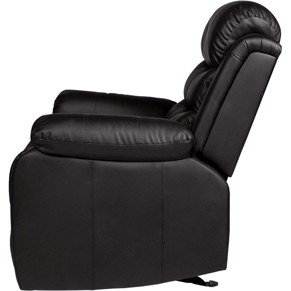 Angle View: Relaxzen - Oscar PU Coated Leather Recliner - Black