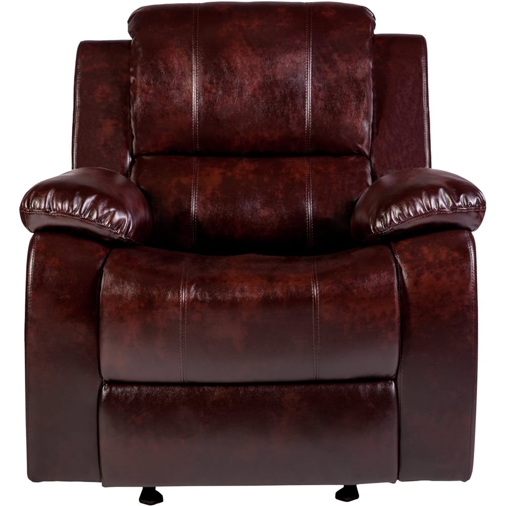 Best Buy: Relaxzen Clarkson PU Coated Leather Recliner Brown 60-7030M11