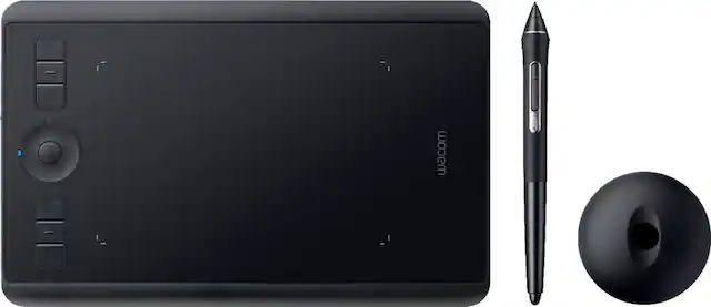 Front. Wacom - Intuos Pro Small Graphics Tablet - Black.