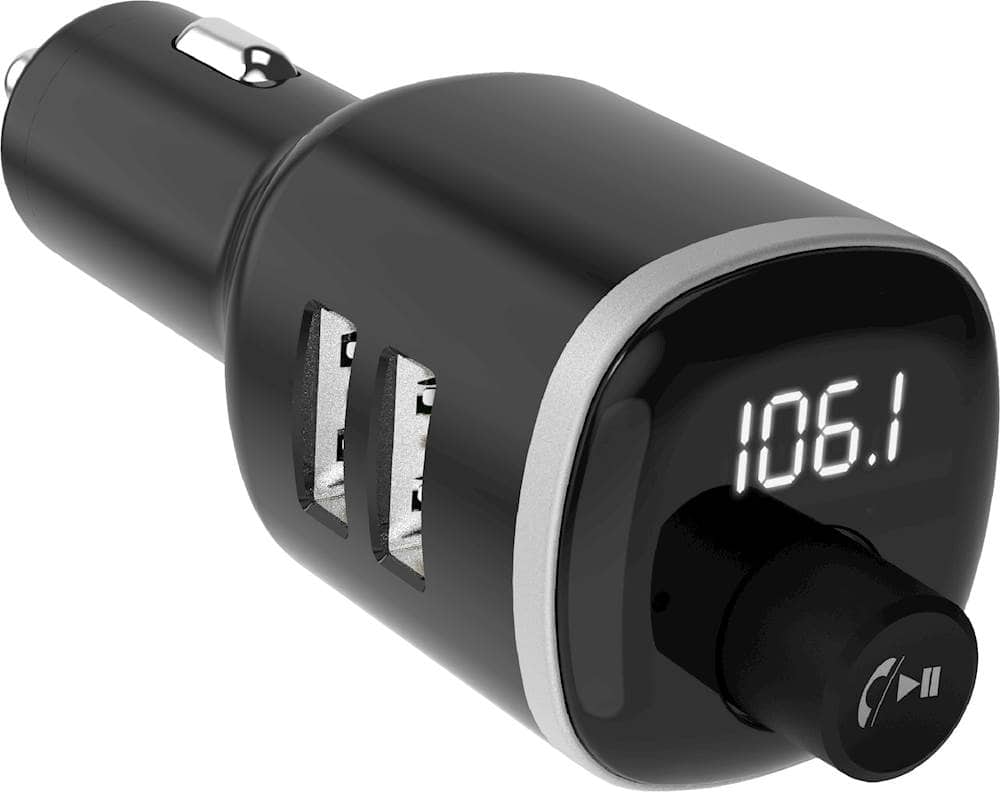 Angle View: Rexing - FM3 Car Wireless FM Transmitter - Black