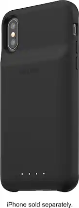 Front. mophie - Juice Pack access External Battery Case with Wireless Charging for Apple® iPhone® X and XS - Black.