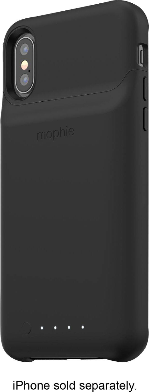 Front. mophie - Juice Pack access External Battery Case with Wireless Charging for Apple® iPhone® X and XS - Black.