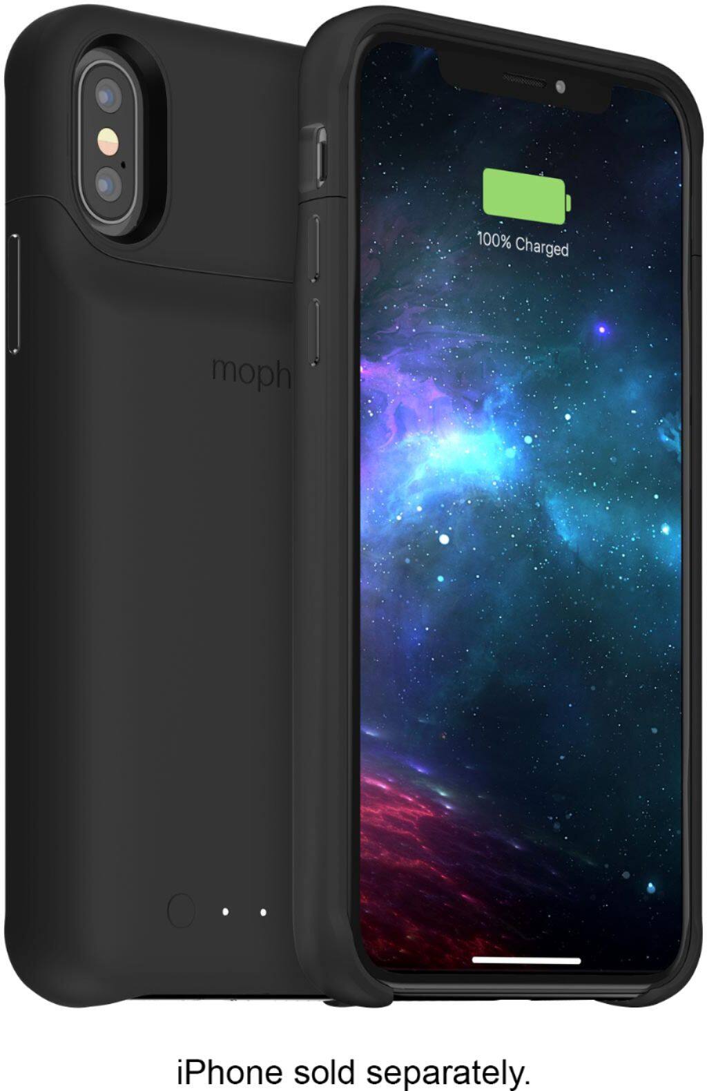 Alt View 11. mophie - Juice Pack access External Battery Case with Wireless Charging for Apple® iPhone® X and XS - Black.