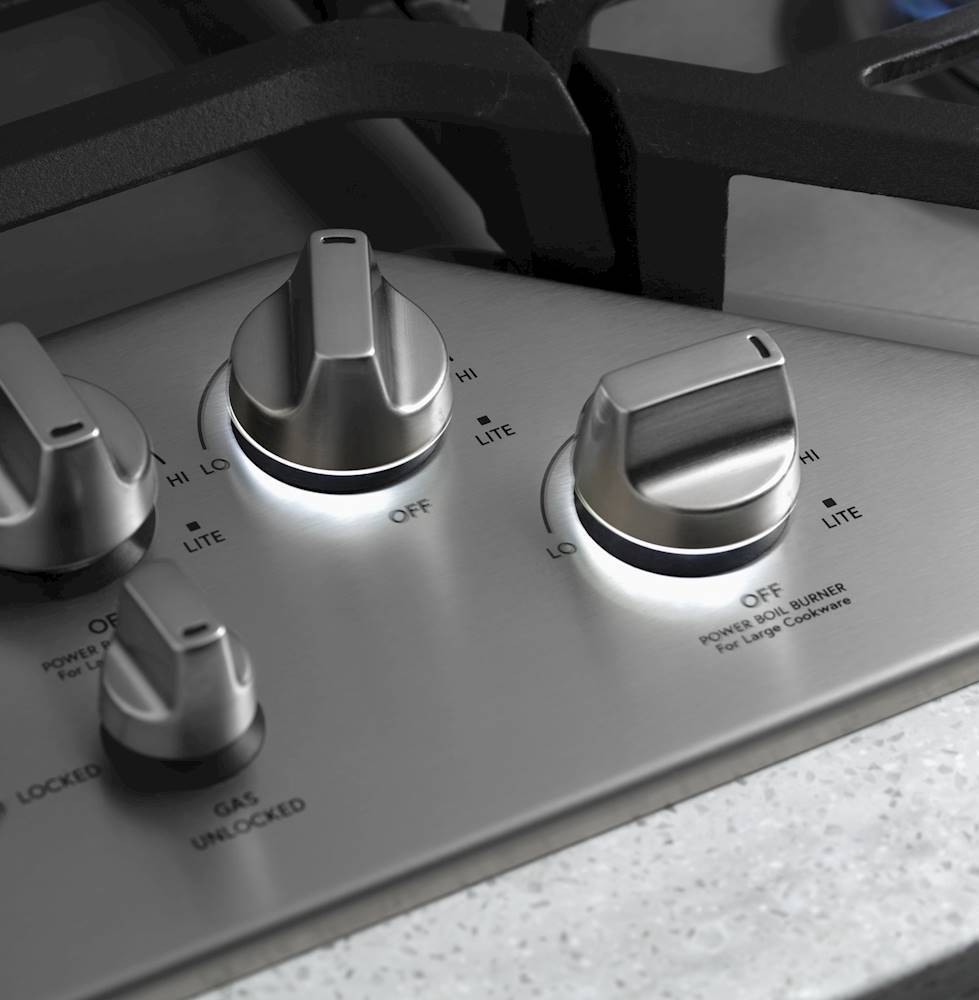 Alt View 13. Café - 30" Gas Cooktop, Customizable - Stainless Steel.