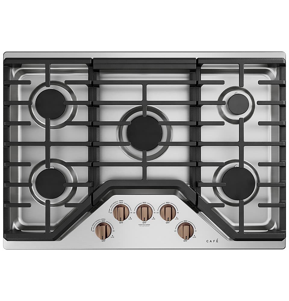 Alt View 23. Café - 30" Gas Cooktop, Customizable - Stainless Steel.